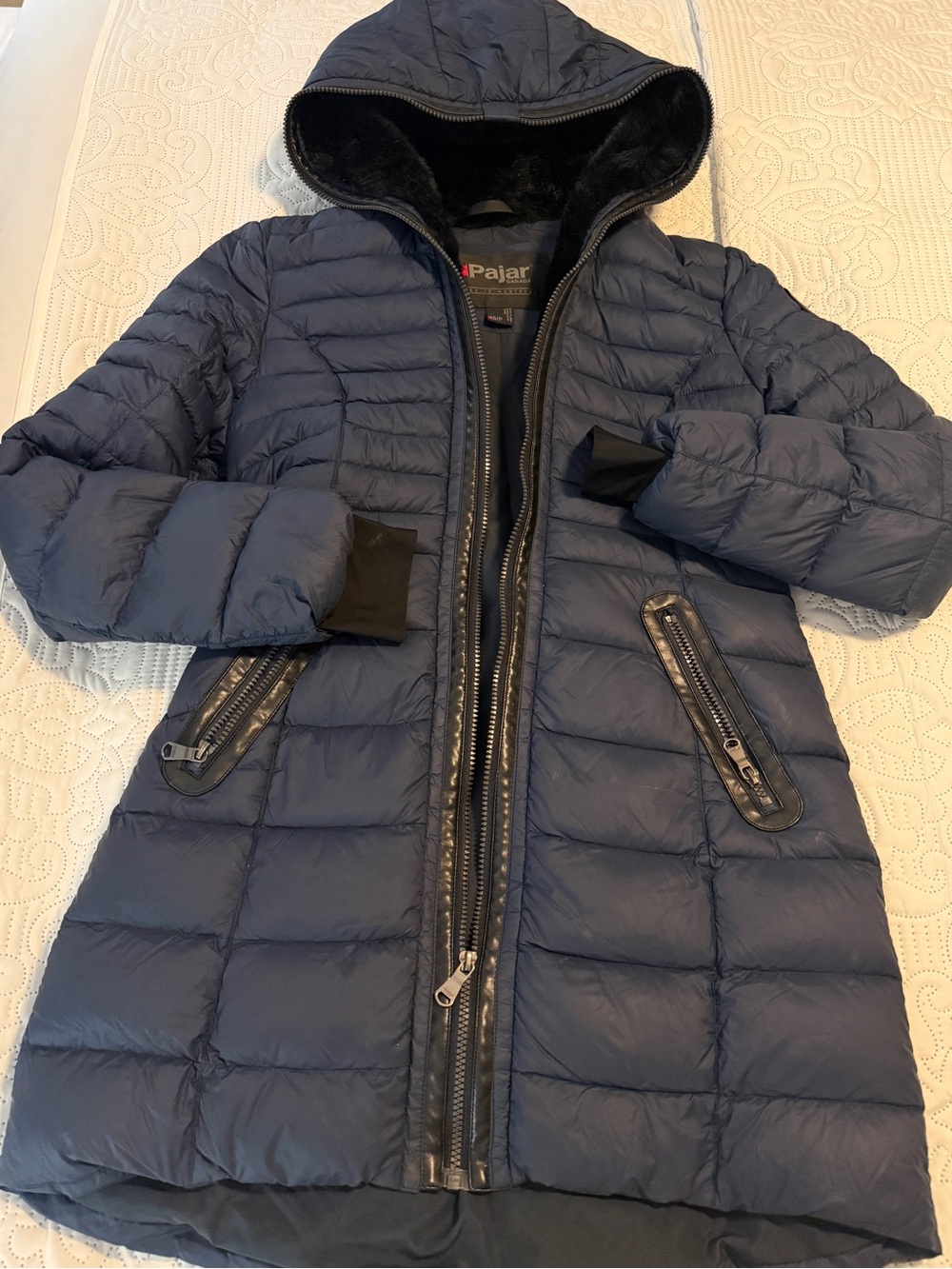 Pajar Navy Quilted Hooded Ski Jacket - Picture 3 of 16
